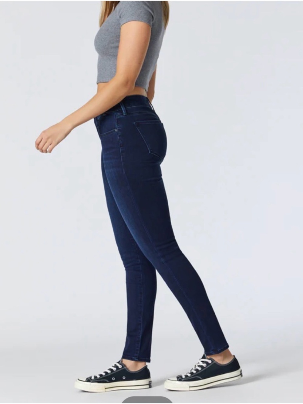 Mavi Women's Skinny Jeans in Dark Blue Denim - Picture 3 of 10